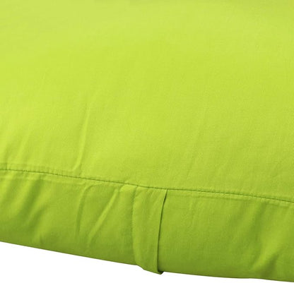 Thmyo 4-Pack 100% Cotton Comfortable Solid Decorative Throw Pillow Case, Square Cushion Cover Pillowcase Sublimation Blank Pillow Covers DIY Throw Pillowcase for Sofa(20x20 inch/ 50x50cm,Light Green)