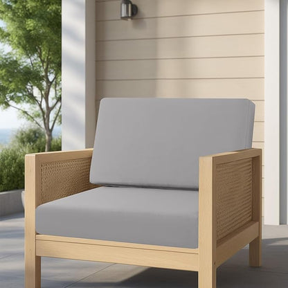 idee-home Outdoor Cushions for Patio Furniture, Outdoor Seat Cushion, Waterproof Couch Hampton Bay Deep Seat Replacement Chair Cushions for Garden Lawn Backyard Deck, 28.5 x 28.5 Grey