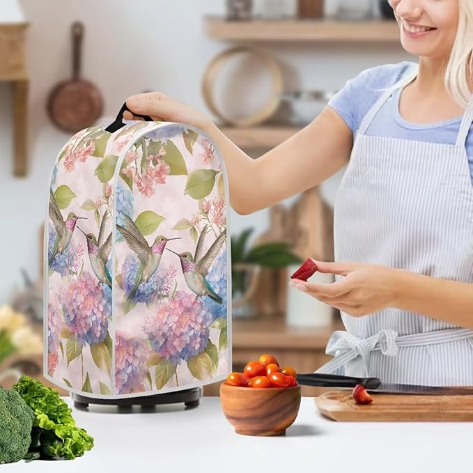 Hummingbird Kitchen Blender Cover Toaster Cover 2 Slice Washable Kitchen Accessories Flower Pattern Small Appliance Protector Dustproof Covers