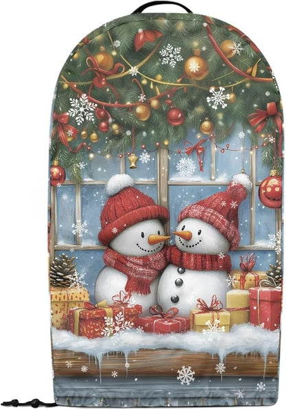 Xmas Snowman Print Blender Dust Cover, Stand Mixer or Coffee Maker Appliance Covers with Drawstring, Anti Fingerprint Dust Stain Resistant Blender Cover for Home Kitchen