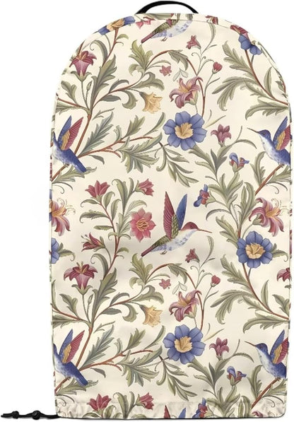 Hummingbird Floral Blender Dust Cover with Drawstring Stand Mixer or Coffee Maker Cover Anti Fingerprint Polyester Appliance Cover for Home Kitchen Decor