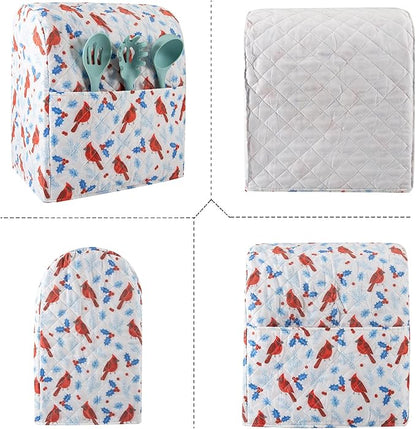 Stand Mixer Cover,Cardinal Print Kitchen Mixer Cover Compatible With 5-8Qt Kitchenaid Hamilton Mixers,Cardinal Gifts Kitchen Decor,Kitchen Aid Mixer Covers,Pioneer Woman Kitchen Aid Mixer Assecories
