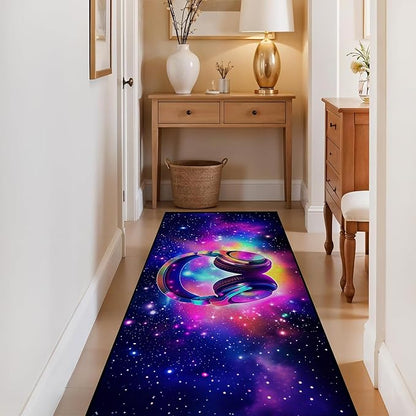 Galaxy Game Area Rug Music Headphone Rugs Colorful Throw Rug Non-Slip Carpet Doormats for Living Room Bedroom Apartment Dorm Floor Mat 79 in x 39 in