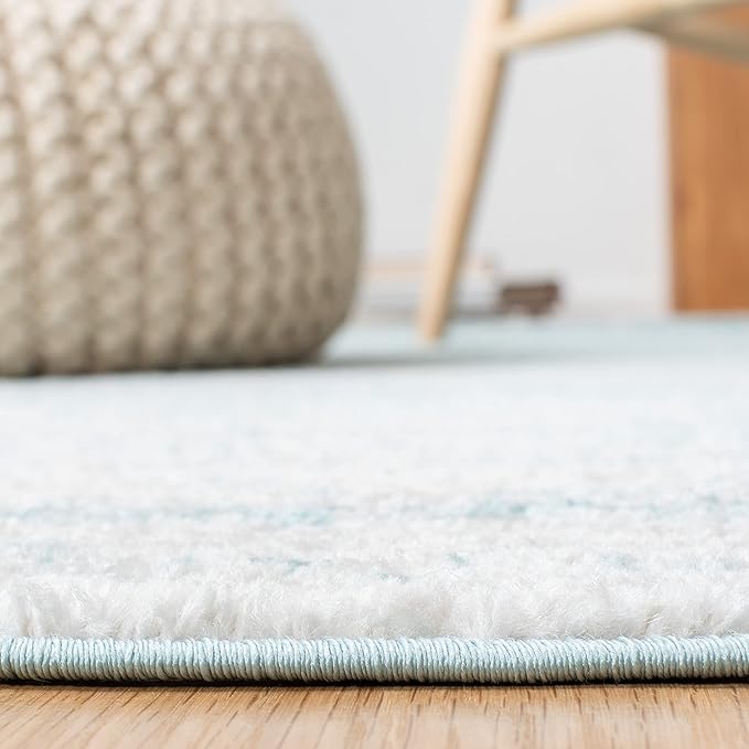 SAFAVIEH Area Rug 8x10 - Adirondack Collection - Large - Aqua & Ivory, Modern Ombre Design, Non Shedding & Easy to Clean, Ideal for Living Room, Bedroom, Office, Dining Space (ADR113J)