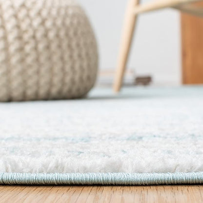 SAFAVIEH Adirondack Collection Runner Rug - 2'2" x 9', Aqua & Ivory, Modern Ombre Design, Non Shedding & Easy to Clean, Ideal for Hallway, Foyer, Kitchen, Entryway, Bedroom (ADR113J)
