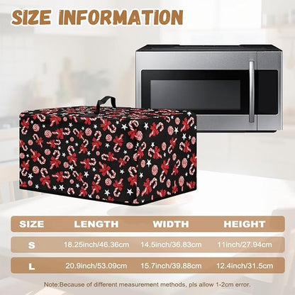 Microwave Oven Grill Cover Protector, Christmas Lollipop Waterproof Dust-Proof Heavy Duty Polyester Dust Heat Resistant Cover Case Protections for Toaster Oven