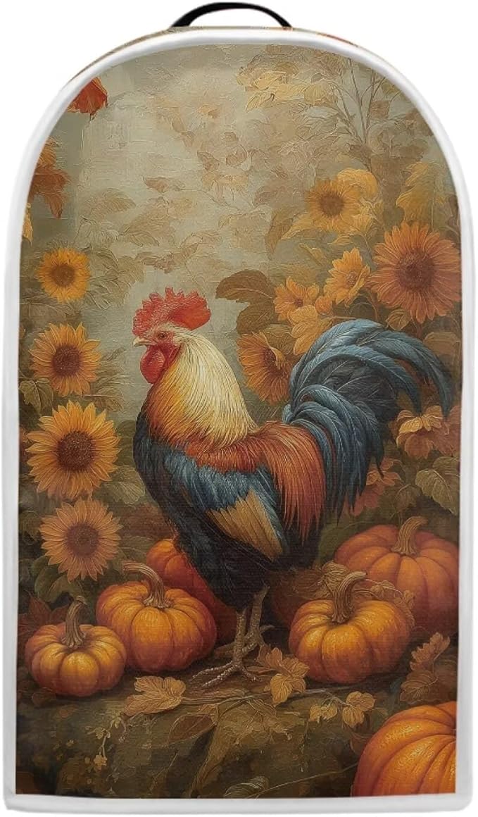 Retro Blender Cover for Kitchen Resistance Food Processor Dust Cover with Handle Easy Clean Coffee Machine Dust Protector Covers for Kitchen Countertop Fall Decoration