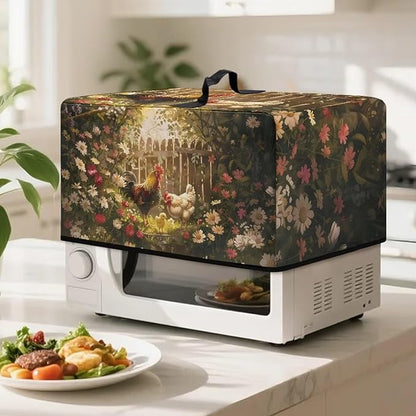 Microwave Ovens Dust Cover, Thanksgiving Rooster Tear-Resistant Heat-Resistant Waterproof Polyester Oven Protection Case for Microwave Oven Smart Oven Toaster Stainless Steel Oven