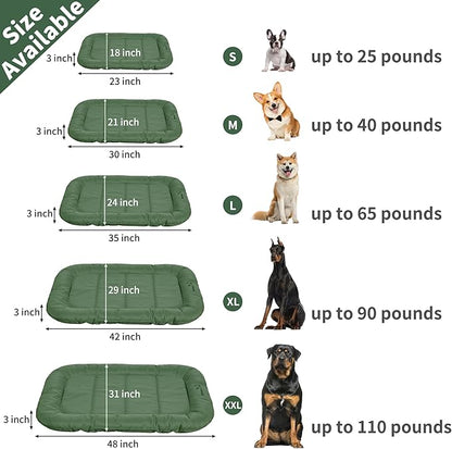 KHONSU PET Durable Dog Bed Tough and Tear Proof Dog Crate Bed, 800lbs Tear Strength PVC-Backed Waterproof Ped Bed Mat Indoor & Outdoor Use for Dogs up to 110 lbs