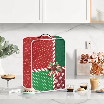 Coffee Maker Cover Christmas Holiday Dust Resistant Small Kitchen Appliance Protector with Handle