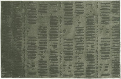 Revival Rugs Shell 3'11"x6'1" Machine Washable Area Rug for Kitchen Bedroom - 100% Recycled Oeko-TEX Certified, Medium Pile, Green