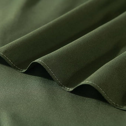 TSUTOMI Green Bed Skirt King Size Ruffled Bed Skirt with Split Corners, King Bed Skirt 12 Inch Drop, King Size Bed Skirt Green for Ruffled Bed Skirt with Split Corners, Bed Skirt King Size