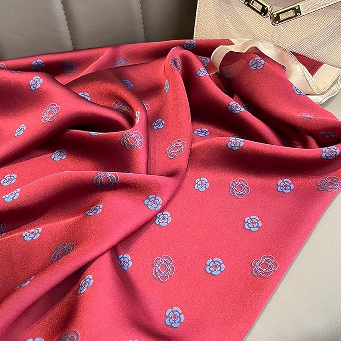 Fashion Scarves Scarf 100% Silk Feeling Scarf Silk Like Scarves Long Lightweight Sunscreen Shawls for Women
