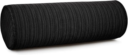 Sherry Kline Island Breeze Indoor/Outdoor Corded Neck Bolster Black 6"x 18" Set of 2
