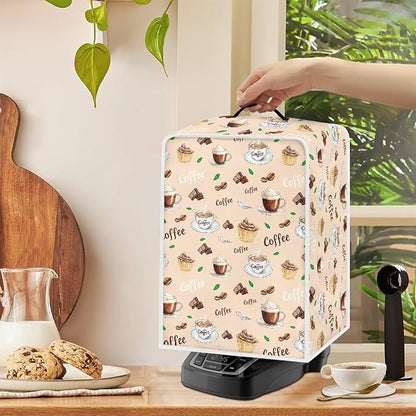 Coffee Machines Covers - Dust Resistant Protective Covers For Coffee Makers, Blender, Mixer, Juice Machine - Dust Proof, Washable Chocolate and Cake Pattern