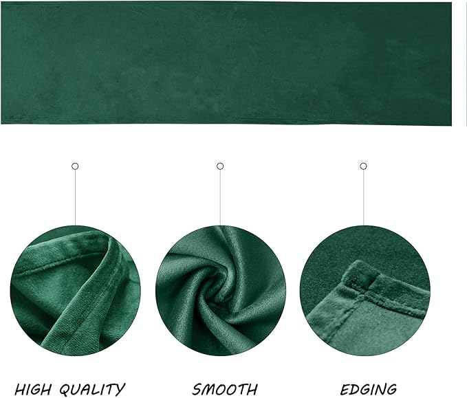 BALCONY & FALCON Velvet Table Runner 14"x118" Emerald Green Luxury Machine Washable Farmhouse Vintage Runner for Table Dining, Party, Wedding, Birthday, Easter, Thanksgiving & Christmas & Home Décor
