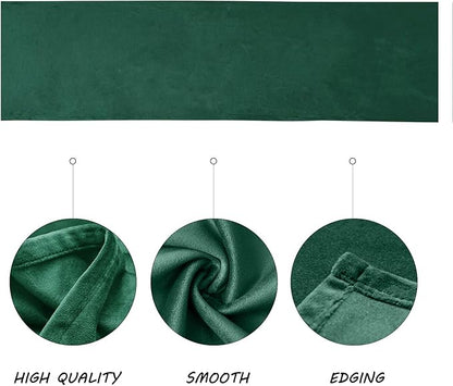 BALCONY & FALCON Velvet Table Runner 14"x95" Emerald Green Luxury Machine Washable Farmhouse Vintage Runner for Table Dining, Party, Wedding, Birthday, Easter, Thanksgiving & Christmas & Home Décor