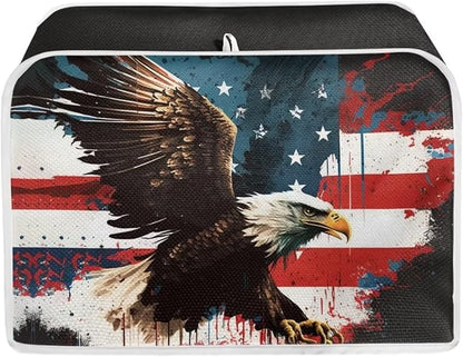 ZFRXIGN Bald Eagle Toaster Cover 4 Slice Wide Slot Small Appliance Covers Kitchen Decor Accessories Toaster Oven Cover Bread Maker Cover American Flag Patiotic Decor