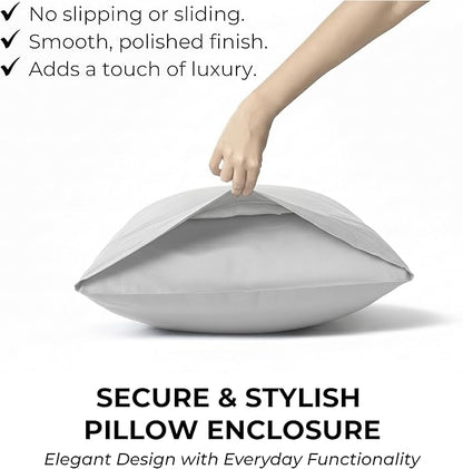 100% Natural Cotton Bed Sheets | 500 TC Single-Ply Sateen Weave Twin XL Sheets | Soft, Breathable, Hypoallergenic Solid 3-Piece Bedding with Deep Pocket Fitted, Flat, Pillowcase | Grey