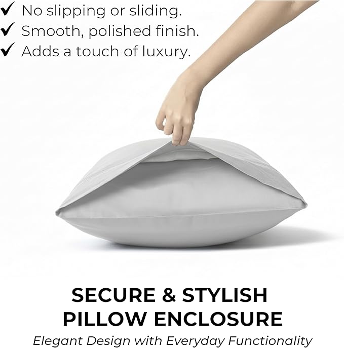 100% Natural Cotton Bed Sheets | 500 TC Single-Ply Sateen Weave Twin Sheets Set | Soft, Breathable, Hypoallergenic Solid 3-Piece Bedding with Deep Pocket Fitted, Flat, Pillowcase | Grey