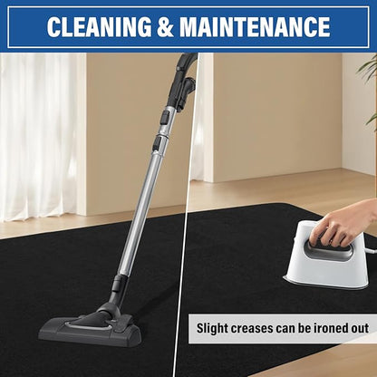 Office Chair mat for Hardwood Floor,55"x35" Anti-Slip Floor Protector for Home Office,Under Desk Mat,Computer Chair mat for Rolling Chairs Charcoal Black