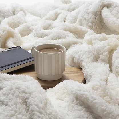 CARSTENS, INC. Ultra Premium Super Soft Plush Sherpa Fleece Oversized Throw Blanket 54" x 68", Cascade Ridge