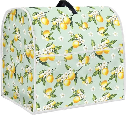 Lemon Mixer Cover for Kitchen Aid 4.5-5 Quart Stand Mixers, Universal Kitchen Appliance Dust Cover Washable Dustproof Cloth Cover with Pocket for Kitchenware Gift for Holiday