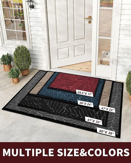 Yimobra 60x36 Large Door Mat Outdoor Indoor, All-Season Waterproof Door Mat Outside Entrance, All-Weather Non-Slip Outside Doormat for Garage Patio Entryway, Red