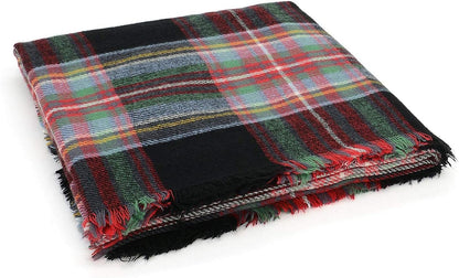 American Trends Women's Cozy Warm Winter Fall Blanket Scarf Stylish Soft Chunky Checked Giant Scarves Shawls