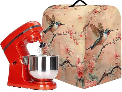 Hummingbird with Flower Mixer Covers Washable Stand Mixer Dust Cover Fit Kitchen Aid Mixer 4.5-8 Quart Home Kitchen Small Appliance Protector