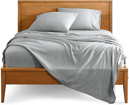Bare Home California King Sheet Set - 1800 Ultra-Soft Microfiber Cal King Bed Sheets - Double Brushed - Deep Pockets - Easy Fit - 4 Piece Set - Bed Sheets (Cal King, French Grey)