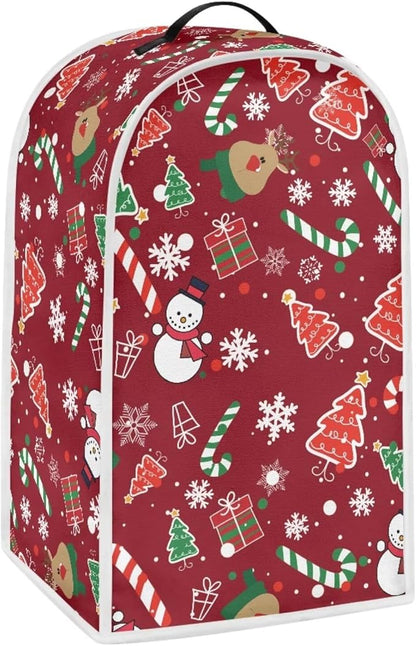Talayituse Snowman Deer Tree Print Blender Dust Cover, Fingerprint Protection Cover for Stand Mixer or Coffee Machine, Home Kitchen Appliance Covers for Stain Dust Resistant Supplies Christmas Decor