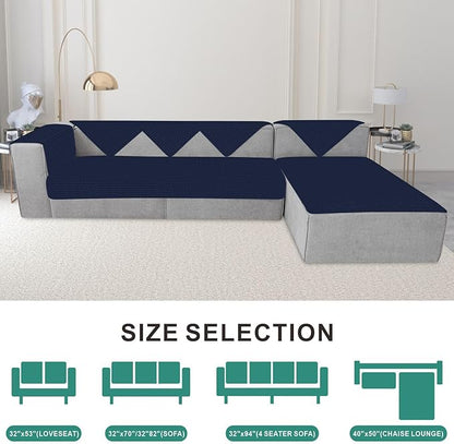 Foxdecor Couch Cover Sofa Covers Washable, Dog Bed Cover Couch Covers for 3 Cushion Couch Sofa Pet Friendly, Dog Couch Cover Furniture Covers for Pets.(Dark Blue 40x50 inch)