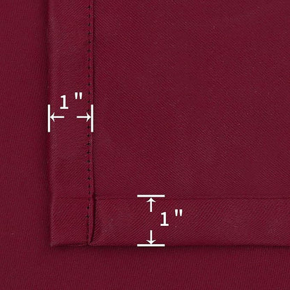 BGment Burgundy Blackout Curtains 90 Inch Long for Living Room - Wine Red Thermal Insulated Drapes with Rod Pocket Darkening Blinds for Dining Bedroom, 52 x 90 Inch, 2 Panels