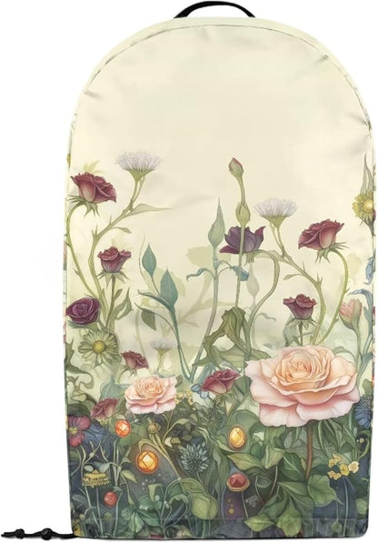 Kitchen Countertop Blender Cover with Drawstring Dust Protection Anti Fingerprint 9.4”Lx7.2”Wx15.9”H Fits Most Standard Kitchen Blender Appliance Cover Retro Rose Flower Print