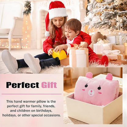 Kids Cartoon Hand Pillow Hand Warmer,Multifunction Home Animal Doll Plush Muffs Cartoon,Soft Cotton,for Napping,Travel Essentials (model4)