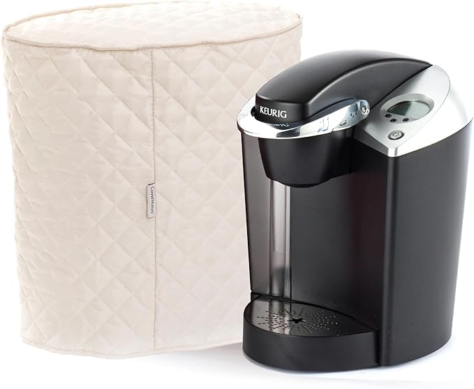 Covermates Keepsakes - Coffee Maker Cover - Dust Protection - Stain Resistant - Washable - Appliance Cover, Cream