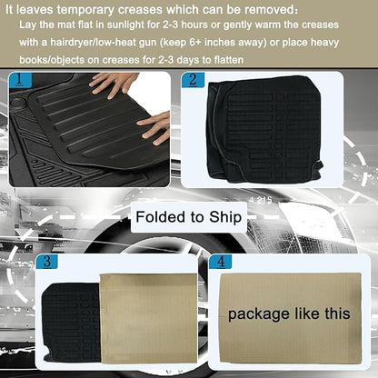 CRV Floor Mats Compatible with 2012-2016 Honda CR-V，All Weather Protection Waterproof Durable Anti-Slip Odorless Custom-fit TPE Floor Liner 1st and 2ed Rows Set