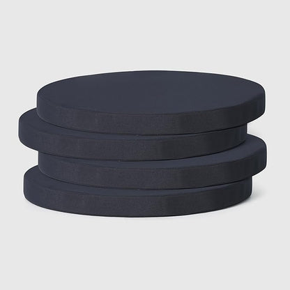 WestinTrends Solace Outdoor Patio Kitchen Dining Chair Round Seat Cushions Set of 4, 16 x 16, Navy Blue