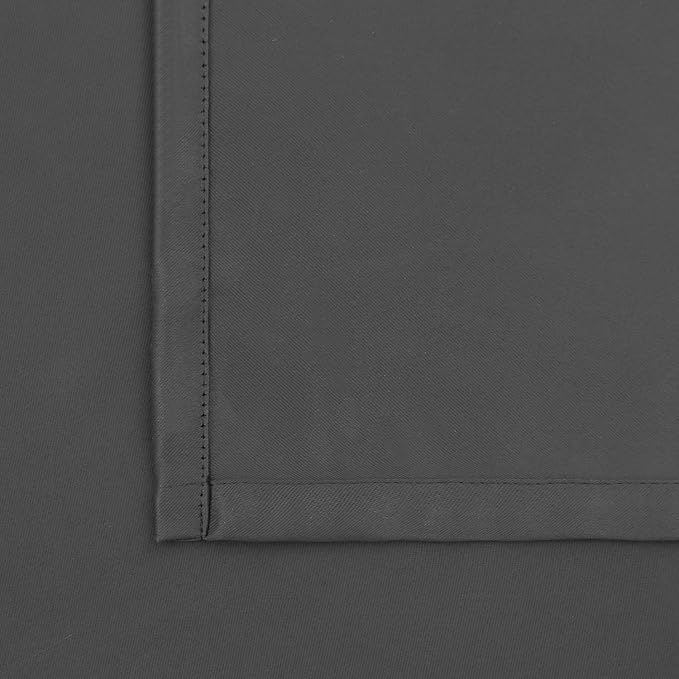 BGment Dark Grey Blackout Curtains 54 Inches Length for Bedroom - Short Thermal Insulated Drapes Room Darkening Blinds with Rod Pocket Privacy for Basement Bathroom, 42 x 54 Inch, 2 Panels