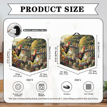 Stand Mixer Cover Waterproof Mixer Dust Cover Fits All Tilt Head & Bowl Lift Models Rooster Sunflower Kitchen Aid Mixer Covers Protector Dust Covers
