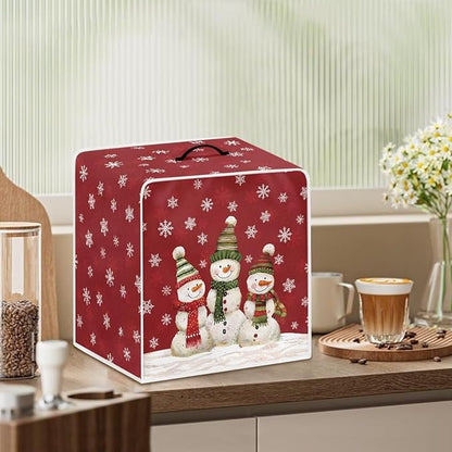 Christmas Coffee Maker Cover, Cute Snowman Coffee Dust Cover, Xmas Mixer Appliance Protector