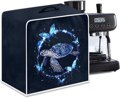 Mumeson Sea Turtle Butterfly Coffee Maker Cover,Home Kitchen Appliance Protector Cover Stain Dust Resistant Supplies Protect Cover with Handle Stand Blender Mixer Dust Covers