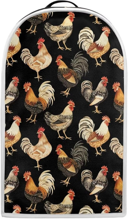 Chicken Rooster Print Blender Dust Cover, Stand Mixer or Coffee Maker Appliance Cover, Anti Fingerprint Polyester Dust Proof Stain Resistant for Blender Home Kitchen Decor