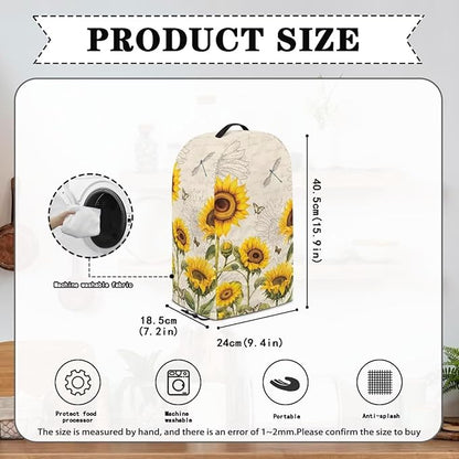 Blender Cover Stand Mixer Covers Dragonfly Sunflower Anti Fingerprint Dust Covers Juicer Cover for Home Kitchen Universal Appliance