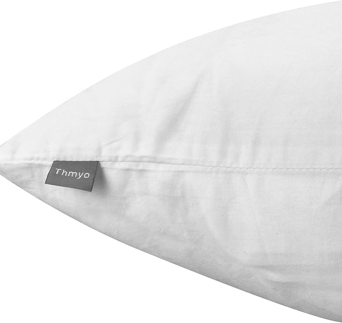 Thmyo 4-Pack 100% Cotton Comfortable Solid Decorative Throw Pillow Case Square Cushion Cover Pillowcase Sublimation Blank Pillow Covers Christmas DIY Throw Pillowcase for Sofa(22x22inch/55x55cm,White)