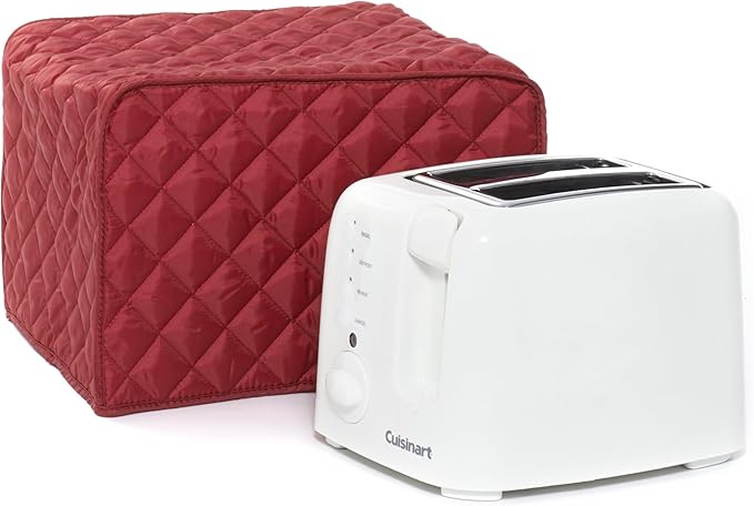 Covermates Keepsakes Toaster Cover - Dust Protection - Stain Resistant - Washable Appliance Cover, Red