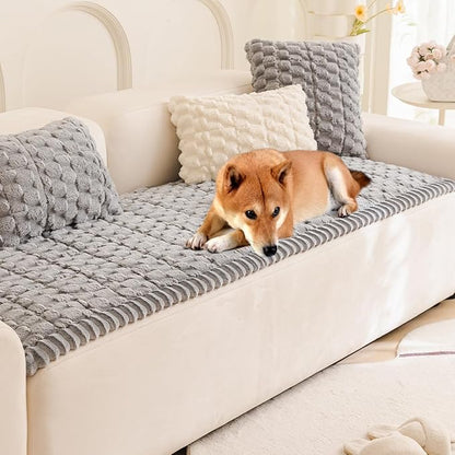 Plush Pet Sofa Covers for Dogs Washable Couch Protector for Cushion, Dog Friendly Furniture Covers Protector