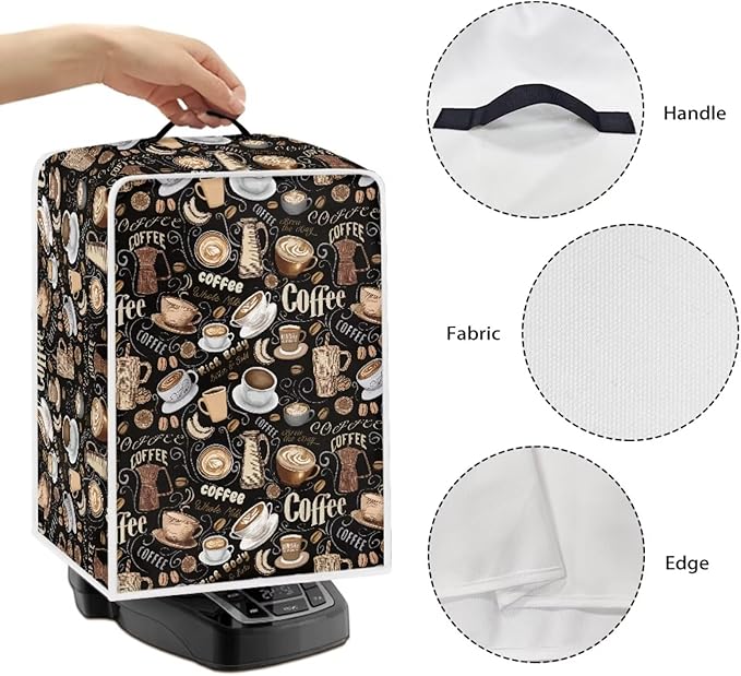 Coffee Maker Cover for Kitchen Counter, Washable Foldable Kitchen Appliance Covers