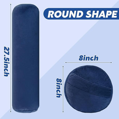 MABOZOO Round Yoga Pillow, Cylindrical Yoga Bolster Pillow with Washable Cover, Meditation Cushion Body Cushion for Practice, Restorative, Meditation
